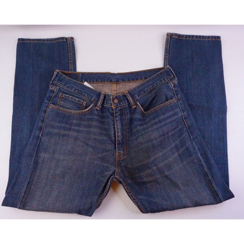 Men's Levi Strauss & Co. 505 Dark Wash Blue Jeans Size 34 x 32